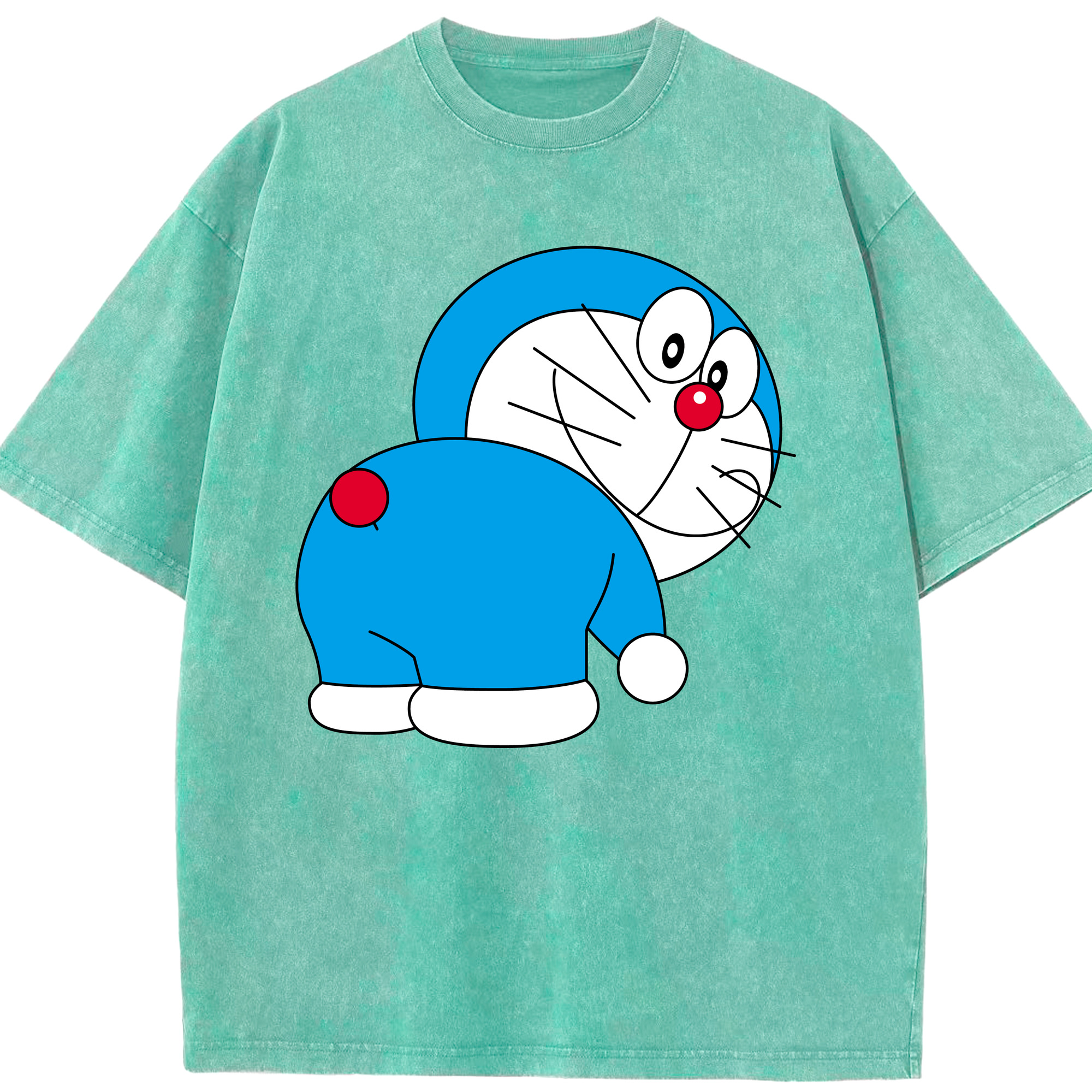 （画像用） ドラえもん Doraemon 綿100% ヴィンテージ風 半袖Tシャツ（フロントプリント）
